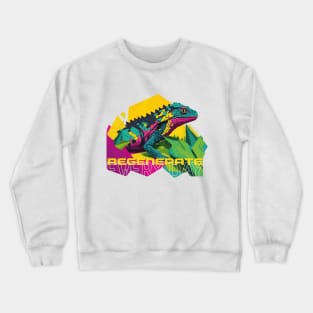 Motivated multicolor lizard Crewneck Sweatshirt